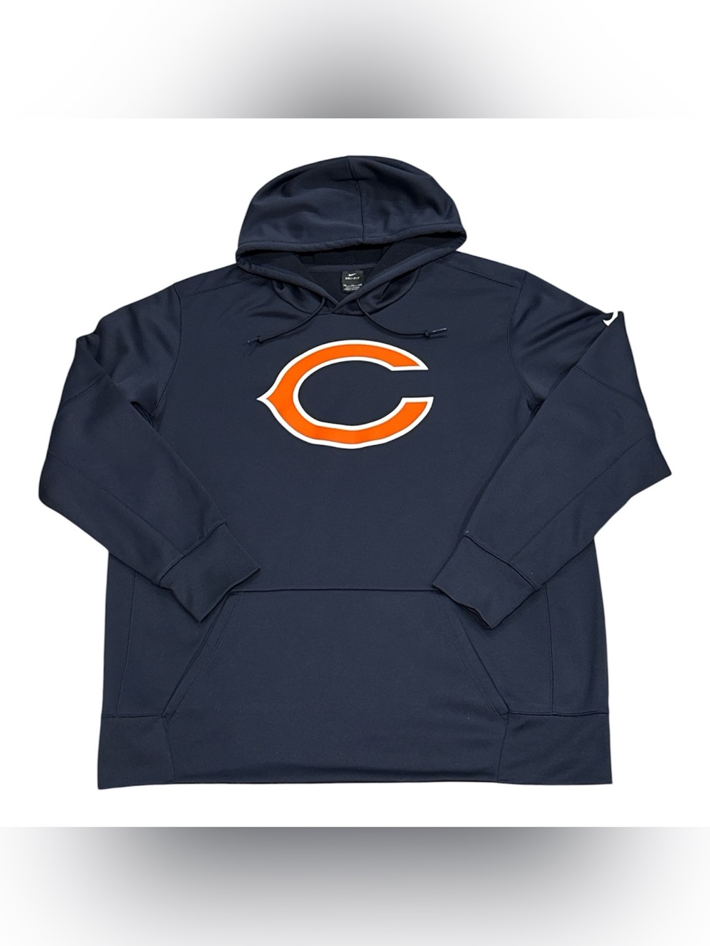 Nike Dri Fit Chicago Bears Football Blue Pullover Hoodie Sweatshirt Mens 2XL